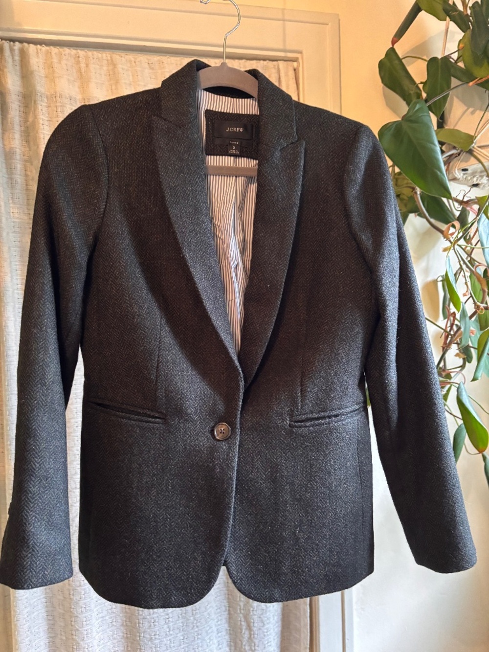 J Crew Wool women’s grey blazer size 2